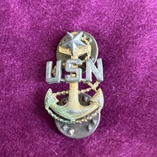 Original US Navy Senior Chief Petty Officer (CPO) Fouled Anchor Collar Insignia
