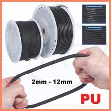 PU Solid Round Belts Polyurethane Drive Belting Diameter 2mm-12mm Smooth / Rough