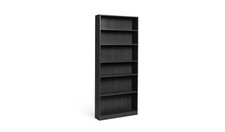 Black Wood Effect Tall Bookcase 180cm x 78cm x 20cm Maine - Ex Display Boxed