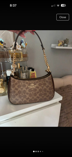 Coach brown small shoulder bag - small,