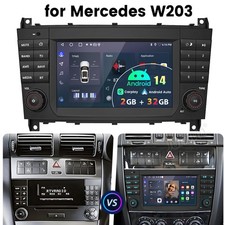  For Mercedes Benz C/CLC Class W203 Car Stereo Android14 Carplay GPS RDS Sat Nav