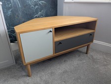 oak tv corner unit