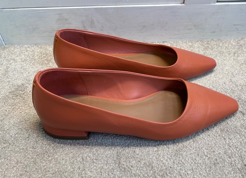 Jigsaw coral leather shoes - coral,