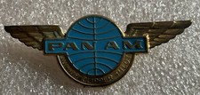 Vintage 1980s Pan Am Airlines Junior Clipper Stewardess Pilot Wings Pin Badge