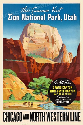 Visit zion national park 1950s - national,