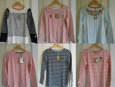 BNWT JOULES HARBOUR LADIES EMBROIDERY JERSEY LONG SLEEVES TOP UK8 10 12 14 16 18
