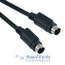 SVHS S-Video 4 Pin Mini DIN Male to Male Plug Cable Lead - 1m to 10m