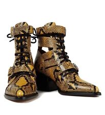 CHLOE RYLEE ANKLE BOOTS SNAKESKIN EFFECT UK 4 /EU 37