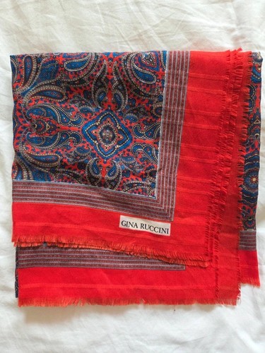 Vintage gina ruccini scarf red - vintage,