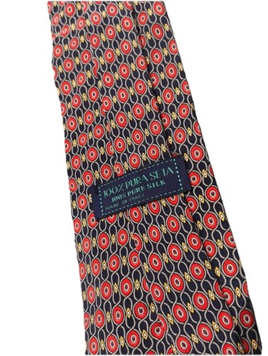 Vintage italian silk tie red - italian,