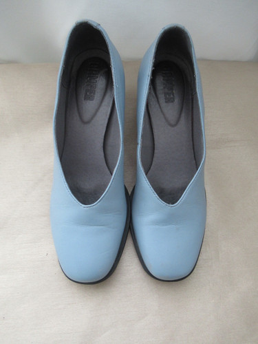 Camper pale blue - blue, leather
