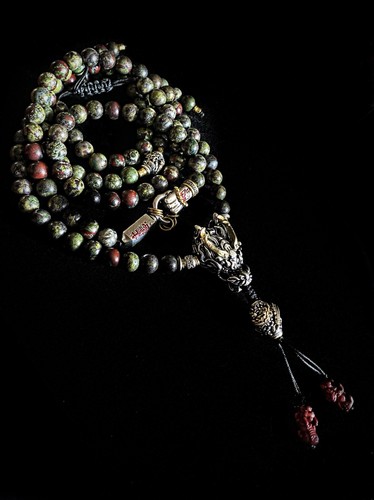 Dragon bloodstone silver - dragon, bloodstone/silver