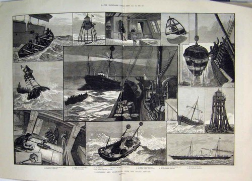 Old antique print scenes light - old,