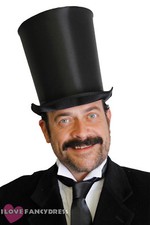 TALL SATIN BELL TOP HAT 23CM