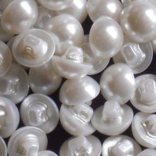 Buttons half pearl button 10 - pearl,