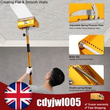 9.8" Drywall Flat Finish Box Set Taping Tools with 40''-64'' Extendable Handle