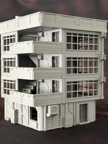 Cyberpunk apartment building - cyberpunk,