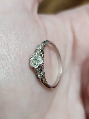 Antique diamond ring platinum - antique,