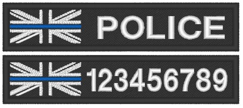 120x25mm custom police name - 120x25mm,