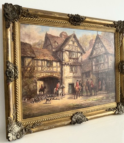 19th century antique oil - century,