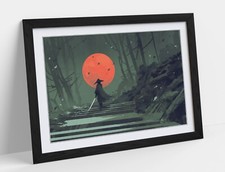 COOL SAMURAI IN FOREST WITH