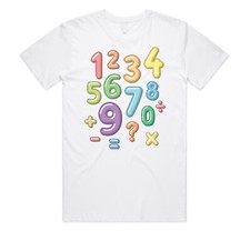 Maths Day T-shirt Tee Funny Number Symbols School Children's Kids Tee Top