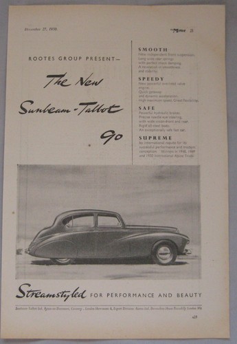 1950 sunbeam talbot - 1950, 90