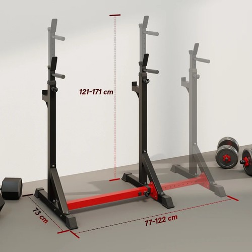 Homcom barbell stand - barbell, stand/squat