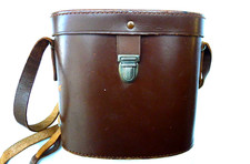 Leather Binocular Case Quick Release Clasp Dark Brown Velvet Lined Ross London