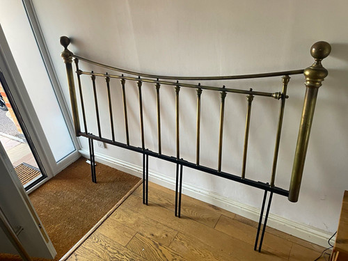 Metal headboard brass - brass, &
