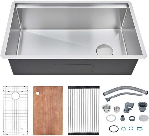 32in workstation kitchen sink - workstation,
