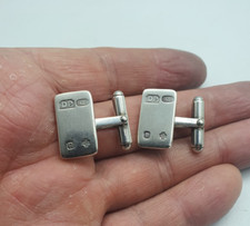 Vintage hallmarked solid silver cufflinks