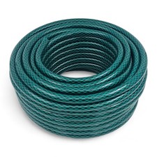 GARDEN HOSE PIPE REEL REINFORCED ANTI-KINK OUTDOOR HOSEPIPE GREEN POND ALL SIZES