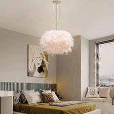 Feather Lampshade Ceiling