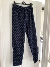 New Men’s Long Pyjamas, Navy Blue Mix, Size XL, Matalan, 100% Cotton
