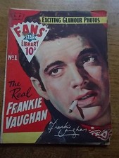 Vtg No 1 Magazine 1958 Fans Star Library Exciting Glamour Photos FRANKIE VAUGHAN