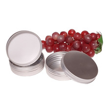 5x Empty Round Silver Metal