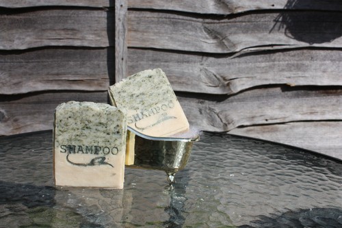 Shampoo text soap stamp - , 2