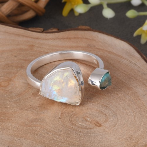 Moonstone and turquoise double - moonstone,