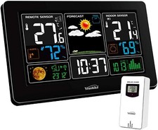 Weather Station with MSF Radio Control Clock ( UK Version )  indoor  / outdoor 