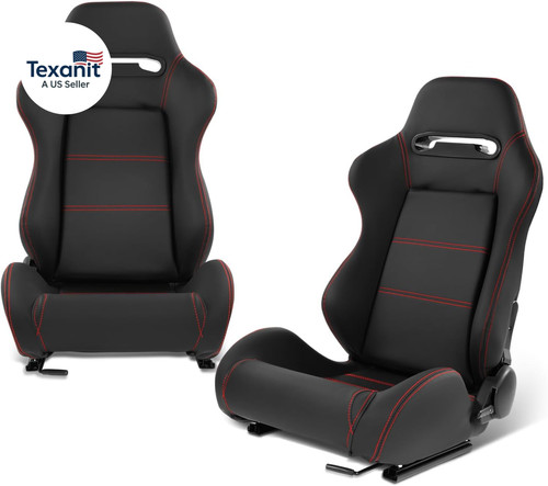 2pcs racing bucket seats with - 2pcs,