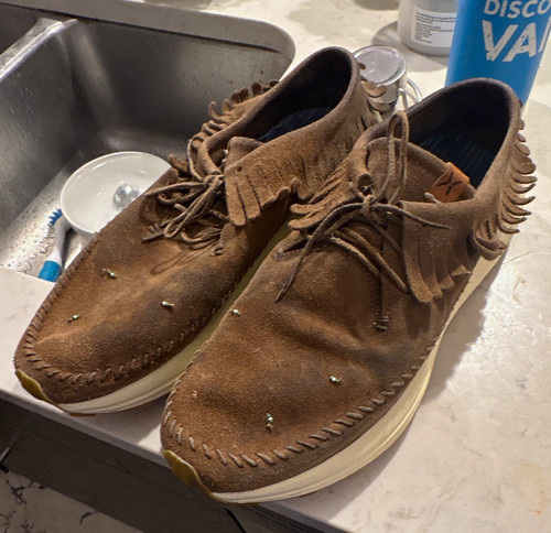 Visvim brown suede - brown, studded