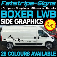 to fit PEUGEOT BOXER L3 LWB GRAPHICS STICKERS STRIPES DAY VAN CAMPER MOTORHOME