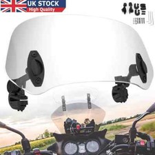 Universal Clip On Motorcycle Windshield Extension Spoiler Wind Screen Deflector