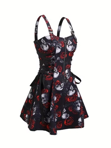 Women gothic rose skull - women’s,