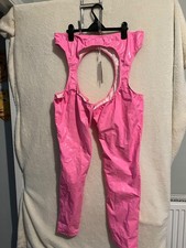 Shiny Pink PVC Open Chaps Waist Max 34”- 38”   TV Sissy 