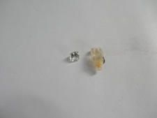 Phenakite, 2pcs, facetted stone and crystal group, 4.75cts total