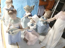 Bundle of 6 Lladro NAO  GIRL figurines,all repaired
