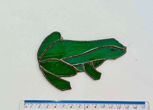 Stained glass frog - glass, light