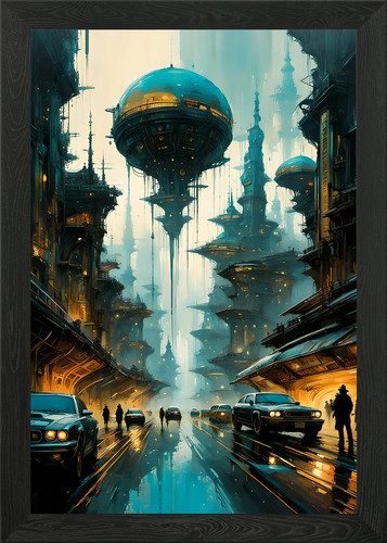 Steampunk futuristic city - steampunk,